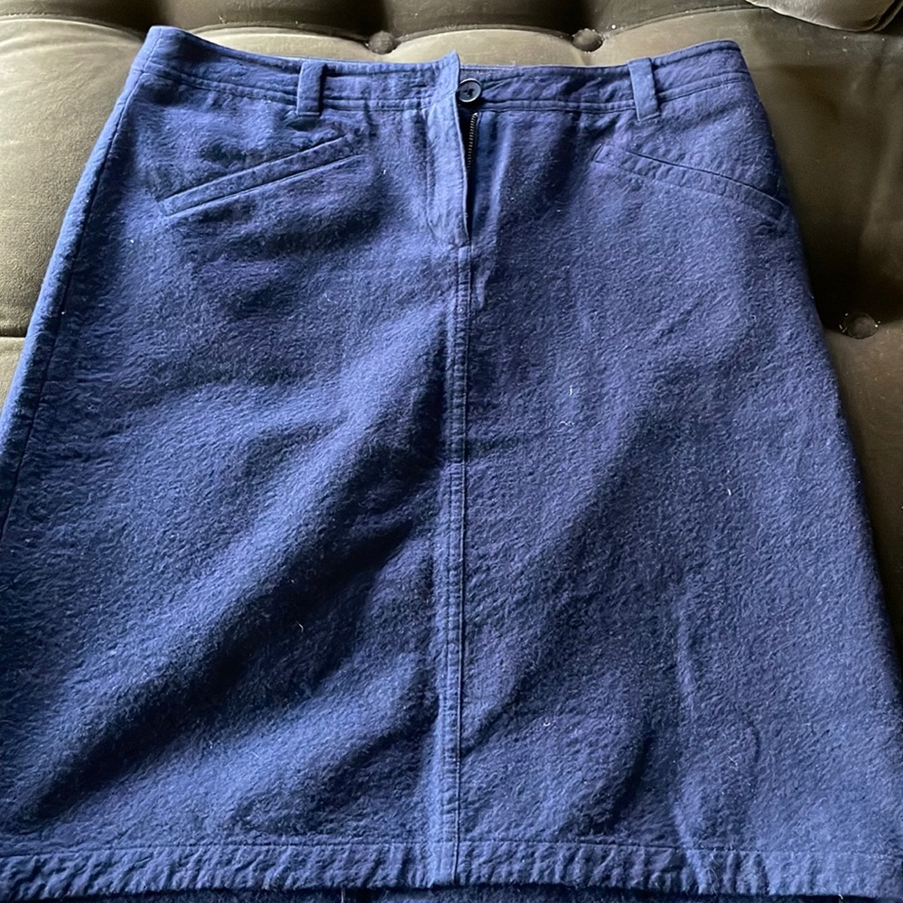 Jigsaw block high- low  skirt in a wool cotton blend. Size 12.